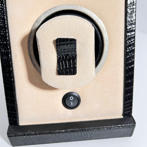 Renzo Romagnoli Black Crocco Leather Single Watch Wander Box RENZBO-045 - Picture 10 of 16